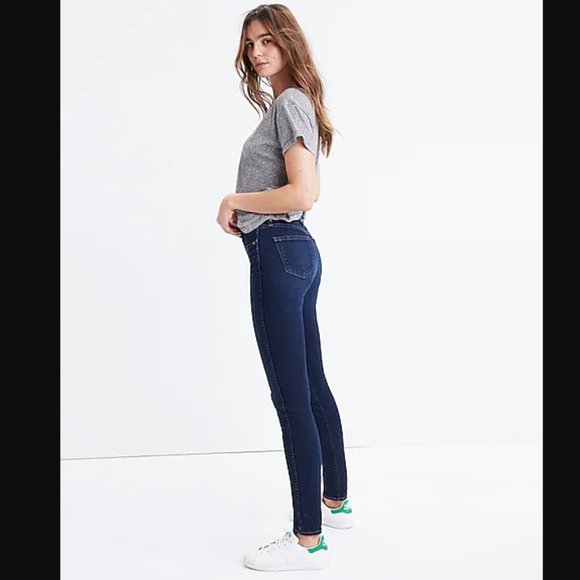 Madewell 10" High-Rise Skinny Jeans in Hayes Wash Size 25 - Picture 4 of 16